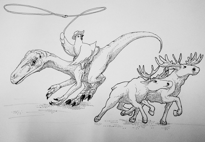 Theropod herding mammals