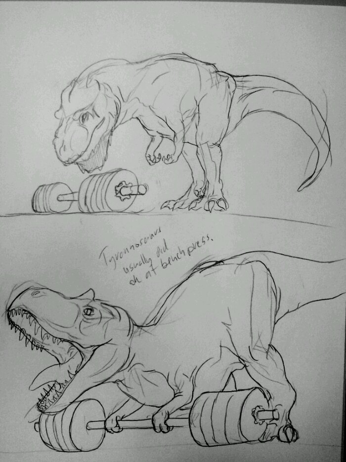 Tyrannosaurs were not great deadlifters